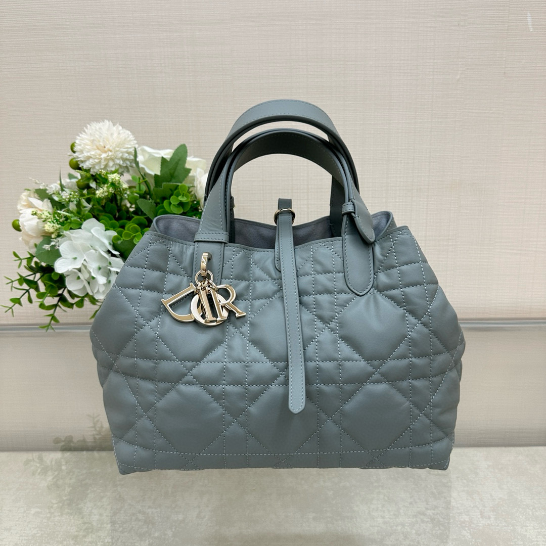 디올 Dior Medium Dior Toujours Bag Gray 28.5cm