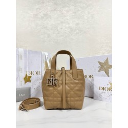 디올 Dior Small Dior Toujours Vertical Tote Bag Caramel 16cm