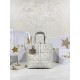 디올 Dior Small Dior Toujours Vertical Tote Bag White 16cm