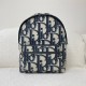 디올 Dior Rider Backpack Beige and Blue Maxi Oblique Jacquard 30cm