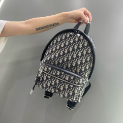 디올 Dior Travel Backpack Oblique Jacquard Blue 26cm
