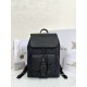 디올 Dior Saddle Backpack with Flap Black 26.5cm
