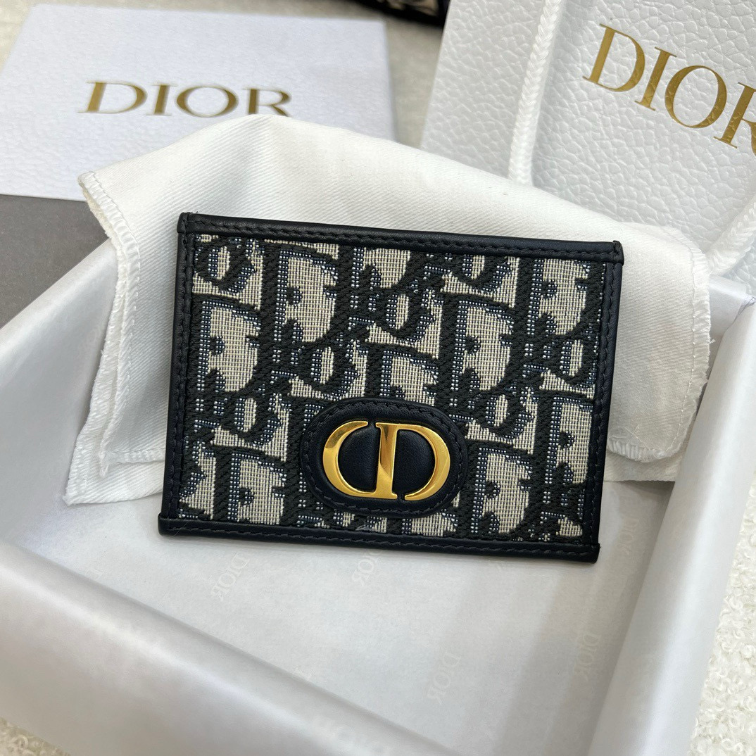 디올 Dior 30 Montaigne Card Holder Blue