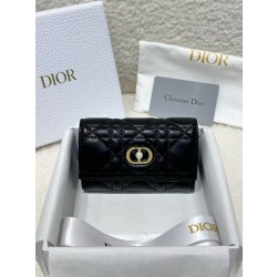 디올 Dior Jolie Glycine Wallet Black 11cm