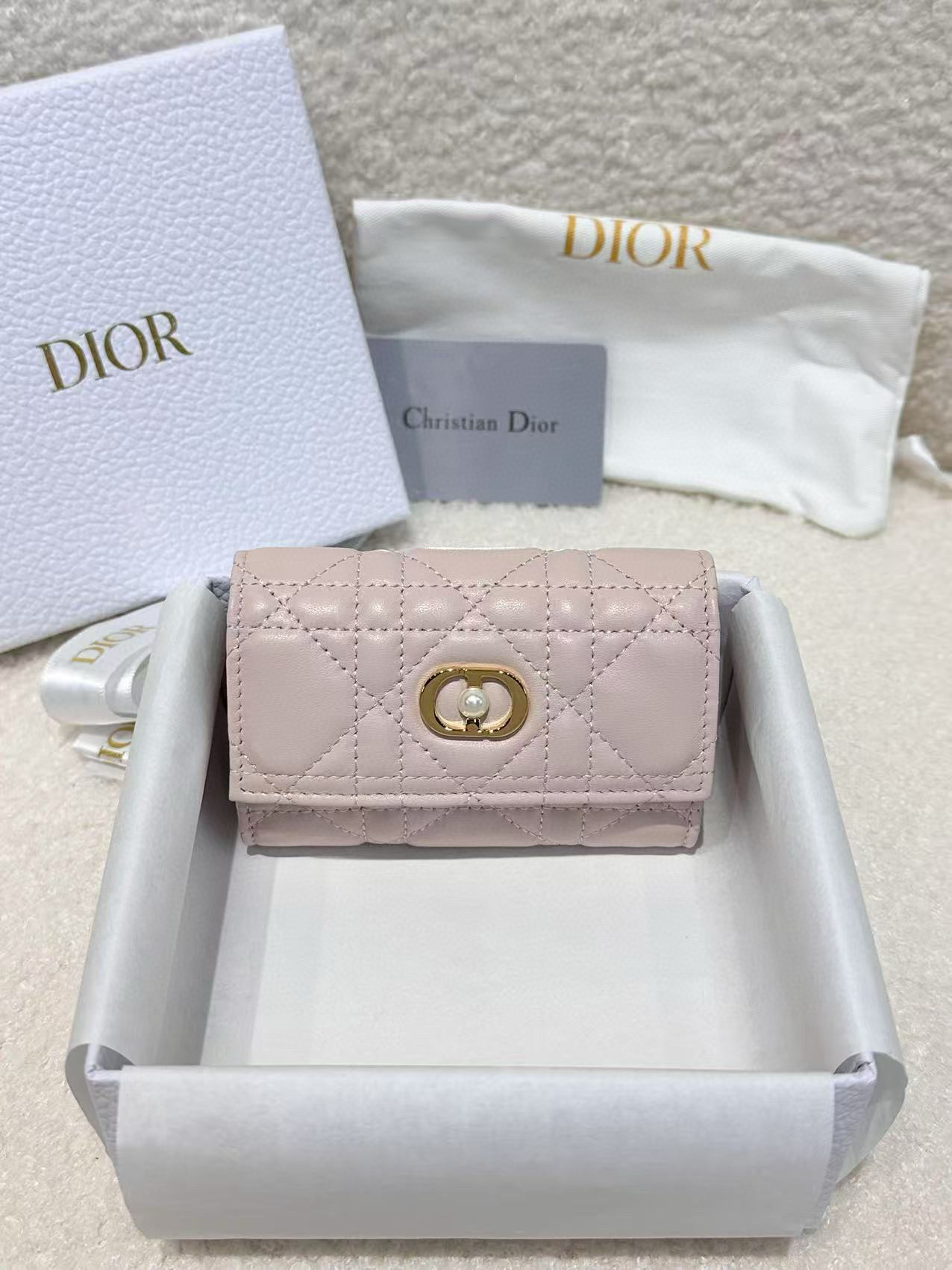 디올 Dior Jolie Glycine Wallet Pink 11cm