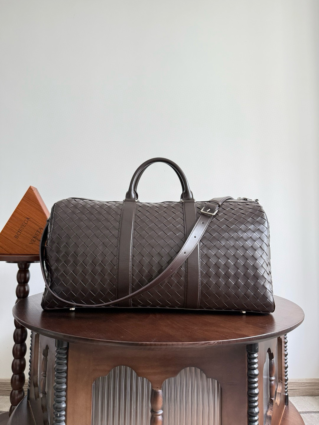 보테가베네타 Bottega Veneta 650061 Intrecciato Cabin Duffle Fondant 50cm