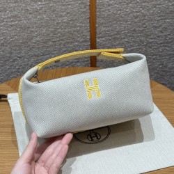 에르메스 Hermes Bride-a-Brac 21cm all- cotton 9R Lime/silver