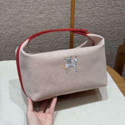 에르메스 Hermes Bride-a-Brac 25cm all- cotton Terracotta/silver