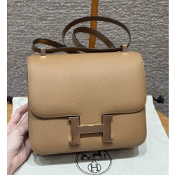 에르메스 Hermes Constance 24cm Epsom 0M Chai/Rose gold