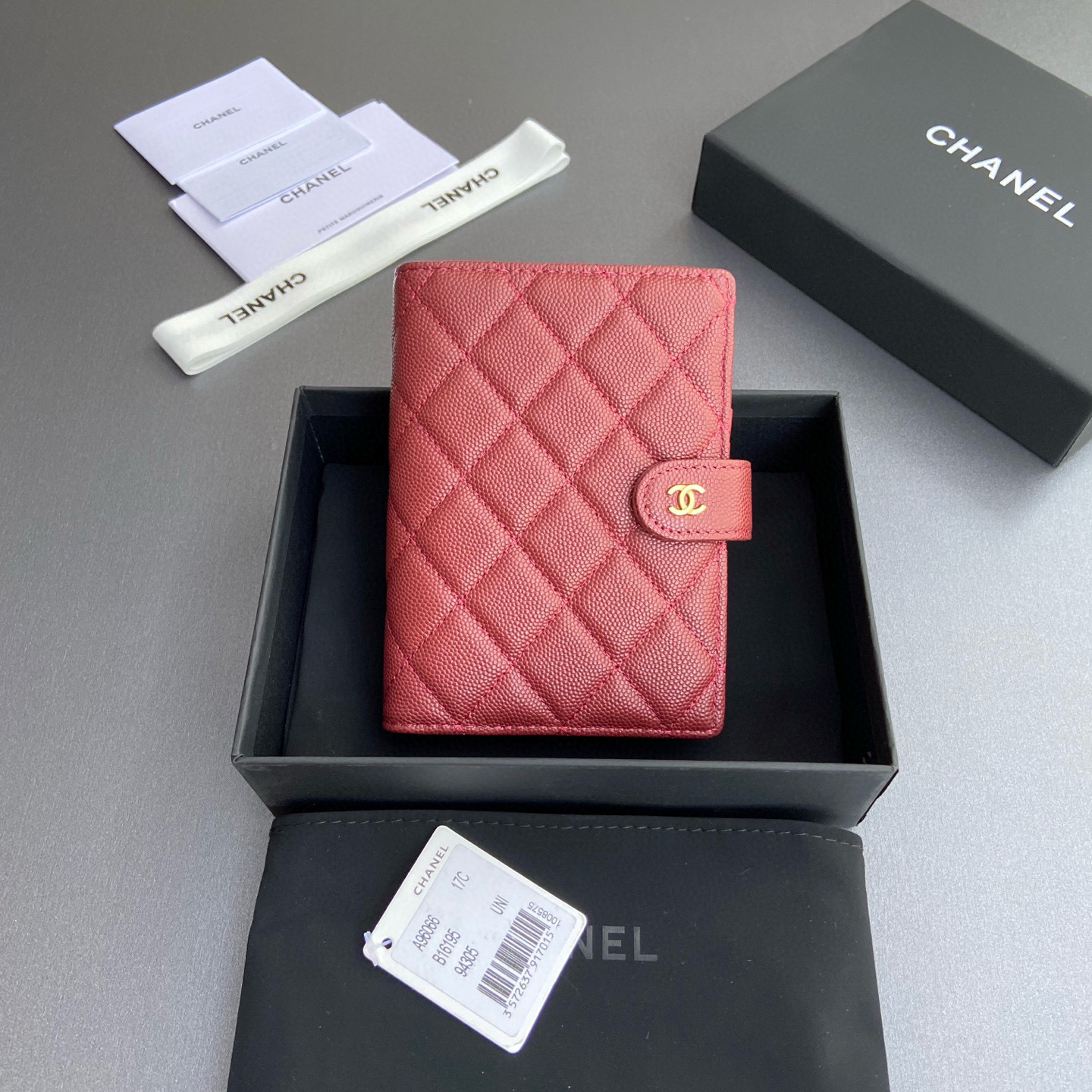 샤넬 Chanel 96066 지갑 Wine red 10CM