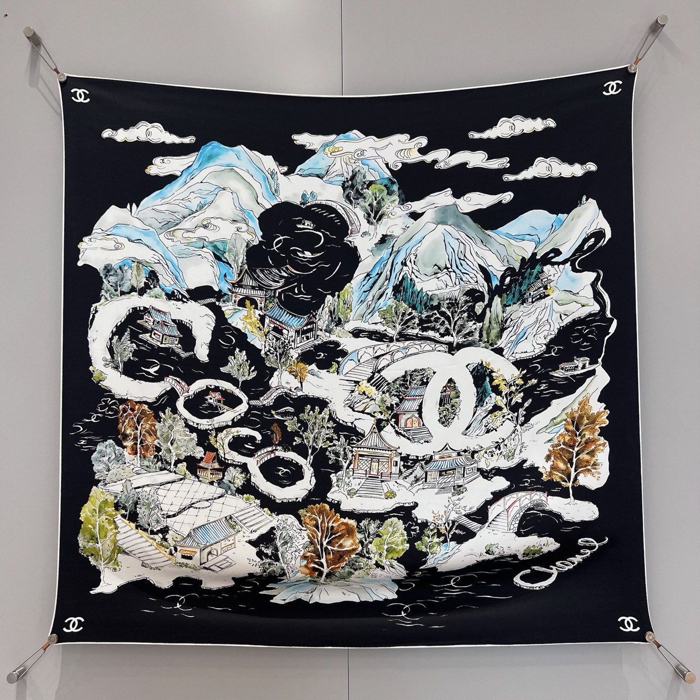 샤넬 CHANEL 스카프 90×90cm