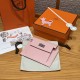 에르메스 Hermes Kelly pocket wallet 13cm Chevre 3Q Rose Sakura/silver