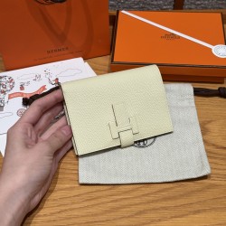 에르메스 Hermes New H Passant Epsom i8 Jaune Milton/silver
