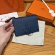 에르메스 Hermes New H Passant Epsom S4 Deep Blue/silver