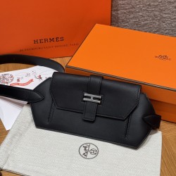 에르메스 Hermes Elan Pocket 24cm Swift 89 Noir/gold