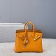 에르메스 Hermes Brikin 25cm Epsom 9V Jaune and 71 Blue France/gold