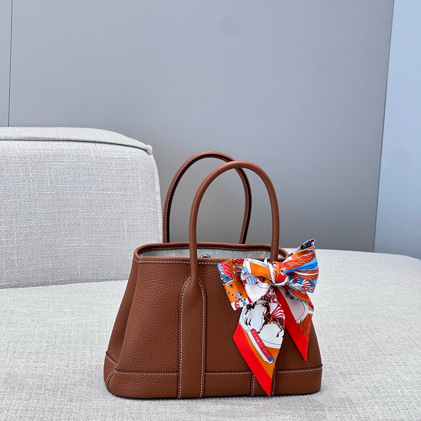 에르메스 Hermes Mini Garden party 23cm Germany Leather 37 Gold