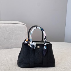 에르메스 Hermes Mini Garden party 23cm Germany Leather 89 Noir