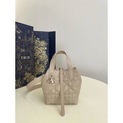 디올 Dior Toujours Vertical Nano Tote Bag Apricot 13cm