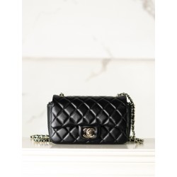 샤넬 Chanel 24K Mini Classic Flap Bag AS5219 Black 18cm