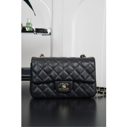 샤넬 Chanel Mini Classic Flap Bag A69900 Black gold 20cm