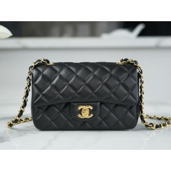 샤넬 Chanel Mini Classic Flap Bag A69900 Black gold 20cm