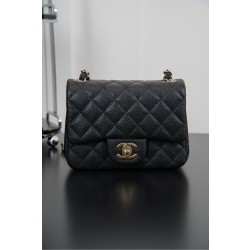 샤넬 Chanel Classic Flap Bag A35200 Black gold 17cm