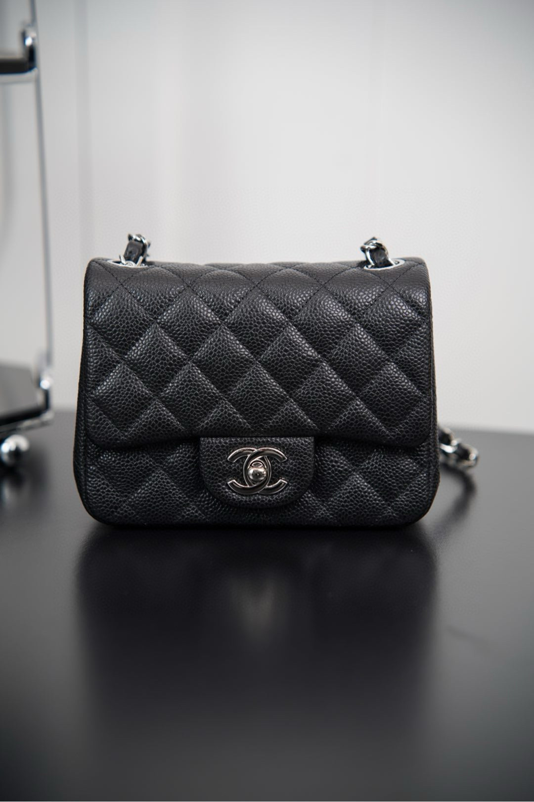 샤넬 Chanel Classic Flap Bag A35200 Black silver 17cm