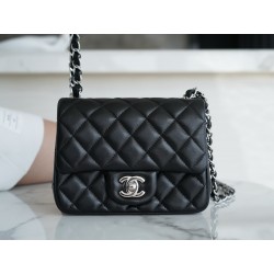 샤넬 Chanel Classic Flap Bag A35200 Black silver 17cm