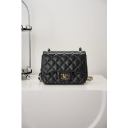 샤넬 Chanel Classic Flap Bag A35200 Black gold 17cm