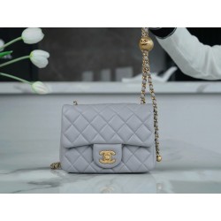 샤넬 Chanel Mini Flap Bag AS1786 Light grey 18cm