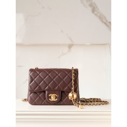 샤넬 Chanel Mini Flap Bag AS1786 Wine red 18cm