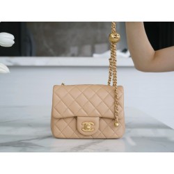 샤넬 Chanel Mini Flap Bag AS1786 Apricot 18cm