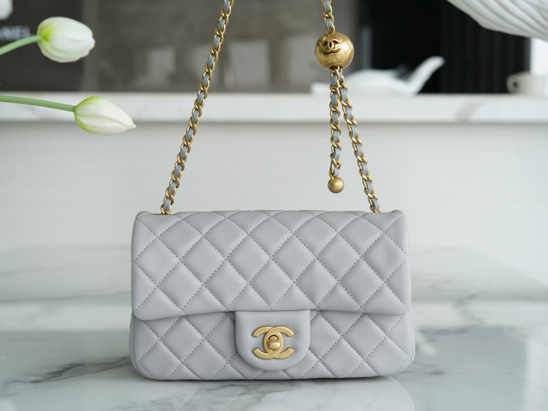 샤넬 Chanel 23c Mini Flap Bag AS1787 Dark grey 20cm