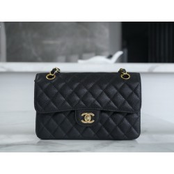 샤넬 Chanel Small Classic Flap Bag  A01113 Black gold 23cm