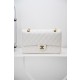 샤넬 Chanel Medium Classic Flap Bag A01112 White gold 25cm