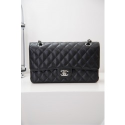샤넬 Chanel Medium Classic Flap Bag A01112 Black silver 25cm