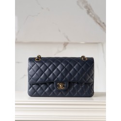 샤넬 Chanel Medium Classic Flap Bag A01112 Deep blue 25cm