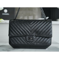 샤넬 Chanel 2.55 Flap Bag A37587 So Black 28cm