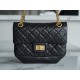 샤넬 Chanel Mini 2.55 Handbag A37585 Black gold 20cm