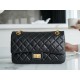 샤넬 Chanel 2.55 Flap Bag A37586 Black gold 24cm