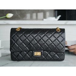 샤넬 Chanel 2.55 Flap Bag A37587 Black gold 28cm