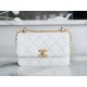 샤넬 Chanel 24c AS2615 Mini Flap Bag White 19cm