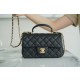 샤넬 Chanel 21s Mini Flap Bag with Top Handle AS2431 Black 20cm