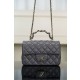 샤넬 Chanel 23K Mini Flap Bag with Top Handle grey 20cm