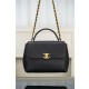 샤넬 Chanel 25s Large Flap Bag with Top Handle Black 20.5cm