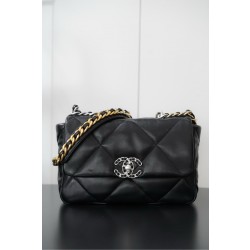 샤넬 Chanel 19 Handbag AS1160 Black silver 26cm