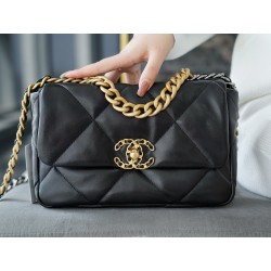 샤넬 Chanel 19 Handbag AS1160 Black 26cm