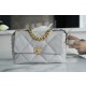 샤넬 Chanel 19 Handbag AS1161 Light grey 30cm