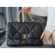 샤넬 Chanel 19 Handbag AS1161 Black 30cm